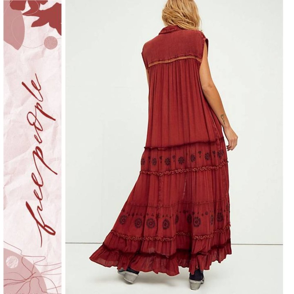 SOLD // NWT Free People Mellow Out Maxi Dress Sz S - Picture 2 of 4